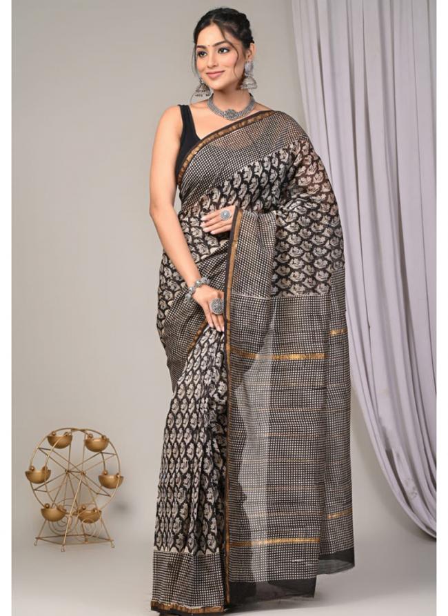 Chanderi Silk Multi Color Traditional Wear Printed Saree